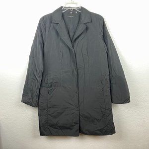 Elie Tahari Women's Black Snap Front Coat Jacket Size M